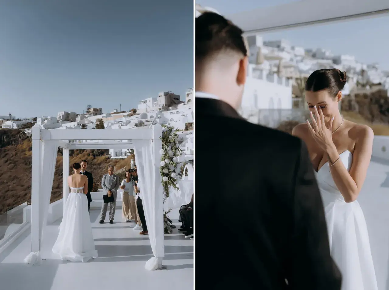 Wzruszona panna młoda podczas ceremonii. Ile trwa ślub w kościele? Ta chwila jest bezcenna.